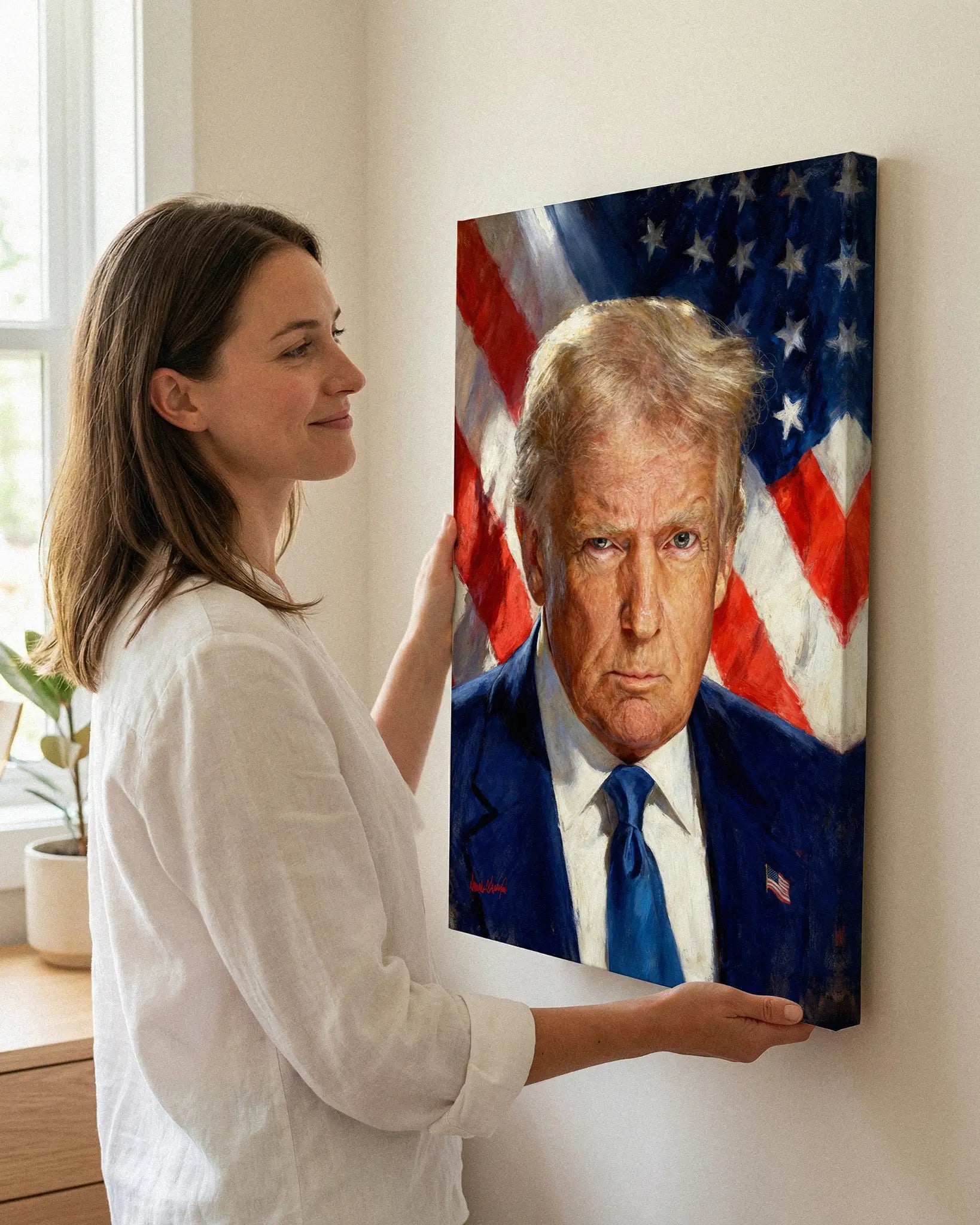 Customer with painting